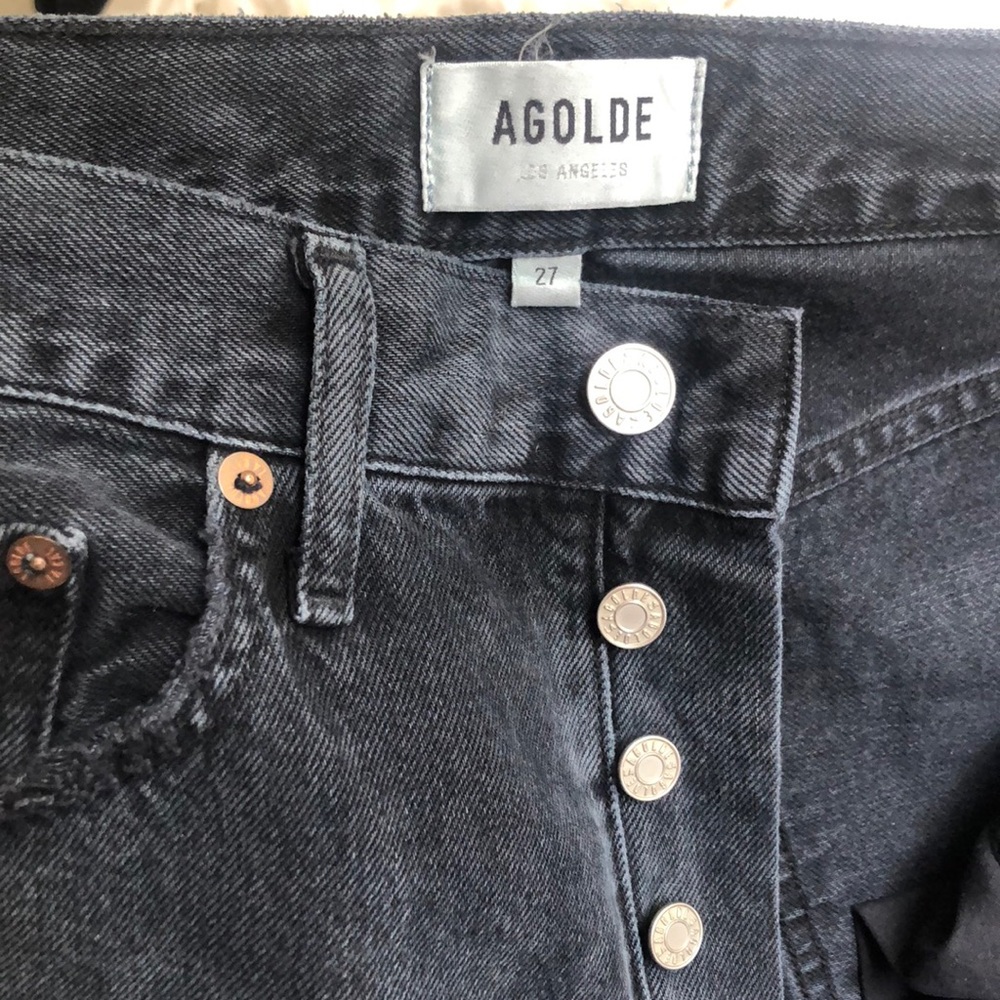 AGOLDE Riley high rise straight crop